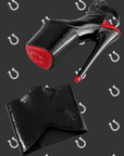 Black Gloss Open Toe 8" Heel Covers