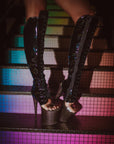 Black: Grippy Knee Sleeves: Black