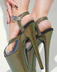 8 Inch Glitter Stripper Shoes | SHOW PONY Exotic Dancer Heels